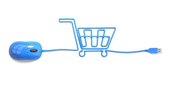 Shopping cart marknaden, — Stockfoto