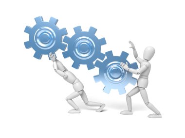 Takım çalışması, dişli, beyaz,