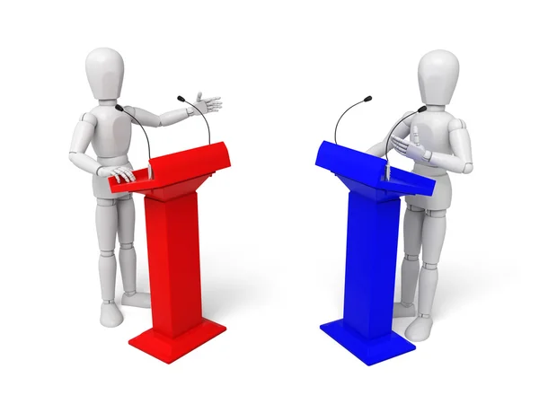 Debat, campagne, discussie — Stockfoto