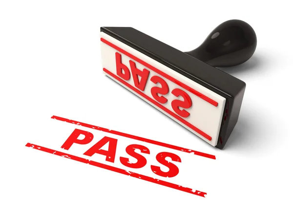 Pass, stamp, approved — Stock Photo, Image