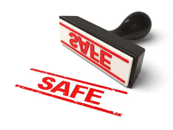 Safe, rubber stamp, — Stock Photo, Image