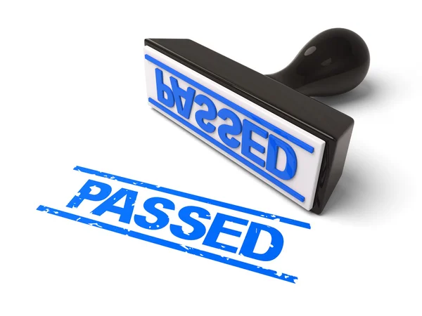 Passed,stamp, approved — Stock Photo, Image