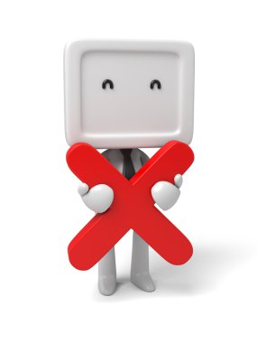 yanlış, Hayır, kırmızı