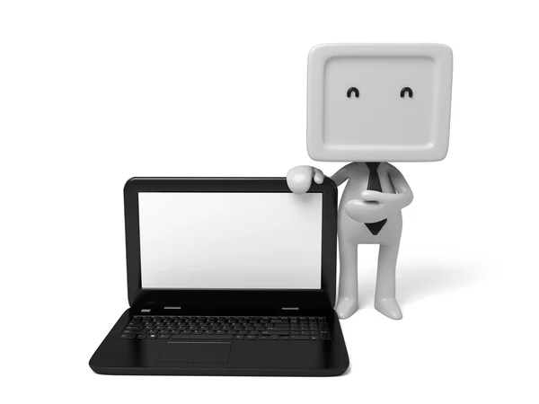 Laptop,icon, business, — Stock Photo, Image