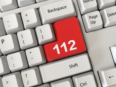 Kırmızı klavye 112