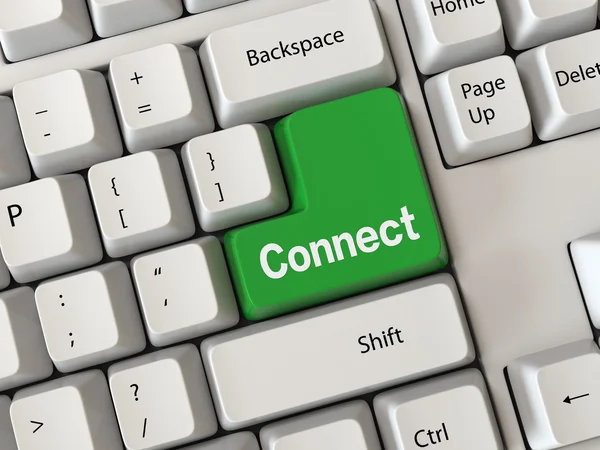 Connect,keyboard, internet, — Stock Photo, Image