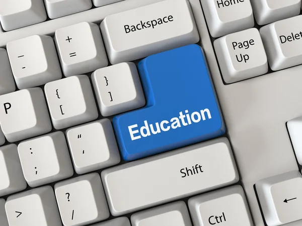 Azul teclado educación — Foto de Stock