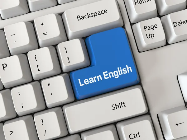 Keyboard learn english — Stock Photo, Image