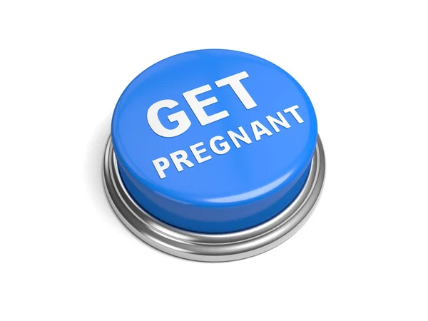 Botón azul, quedar embarazada —  Fotos de Stock