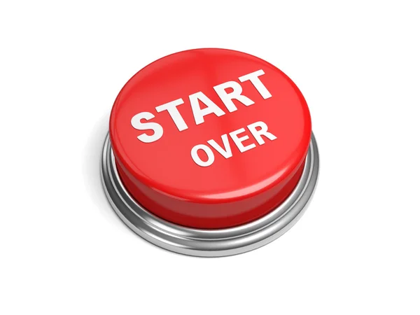 Red button, start over — Stock Photo, Image