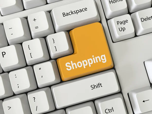 Orange Keyboard shopping — Stock Photo, Image
