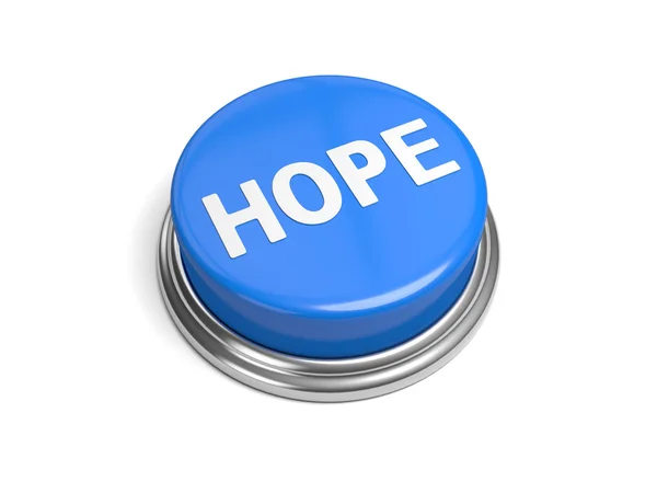 Botão azul, esperança — Fotografia de Stock