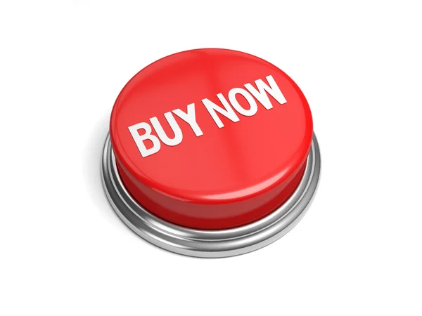 Compre agora, botão vermelho — Fotografia de Stock