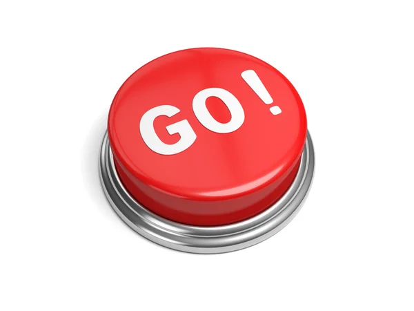Red button, go — Stock Photo, Image