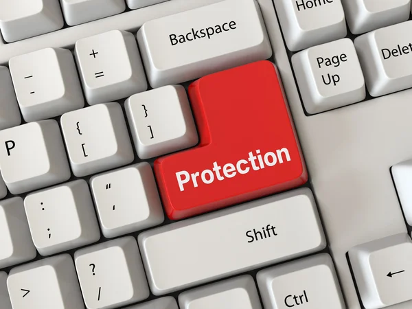 Protección Teclado en blanco — Foto de Stock