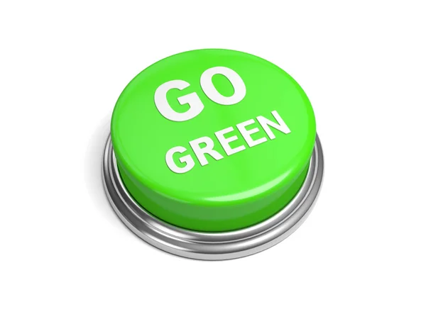 Зеленая кнопка, Go green Лицензионные Стоковые Изображения