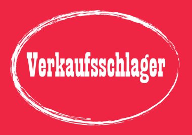 Verkaufsschlager - Alman alfabesindeki en çok satan poster klasik tipografi kartı