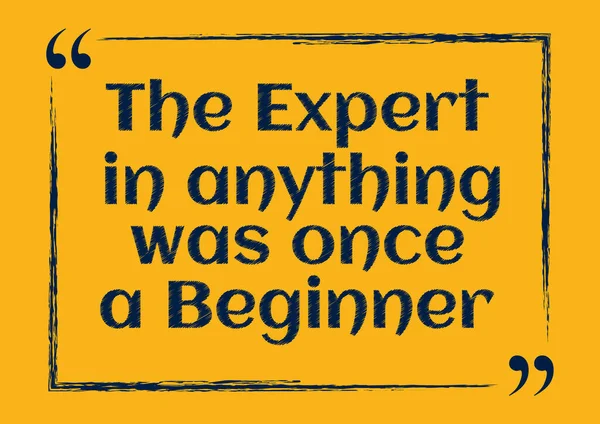 Herhangi bir şeyde uzman bir zamanlar ilham verici bir motivasyon uzmanıydı. Vektör illüstrasyonu.