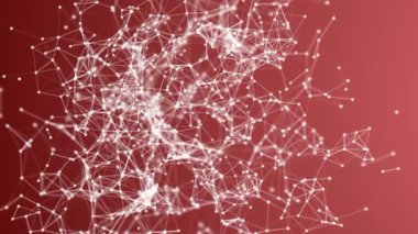 Noktaların ve çizgilerin yapay arkaplanı eşit olmayan bir mekanda düzgün bir şekilde dönüyor. Pleksus bileşimi