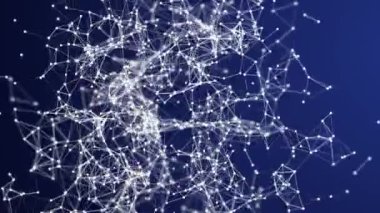 Noktaların ve çizgilerin yapay arkaplanı eşit olmayan bir mekanda düzgün bir şekilde dönüyor. Sığ alan derinliği