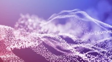 Parlak parçacıkların çizgileri alanın derinliği ile uzayda sorunsuzca hareket ediyor.