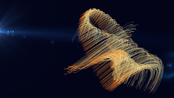 Bizarre particle formation grows in size and moves in different directions — Stock Video