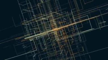 Düzenli çizgi oluşumu boyutta büyür ve uzayda farklı yönlerde döner