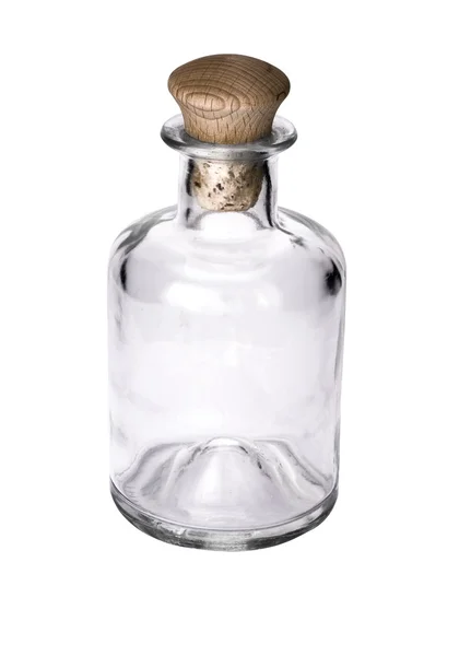 Glass vial with cork — Stock Photo, Image