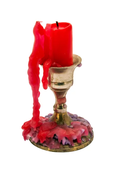 Свічник зі свічкою-кінцем — стокове фото