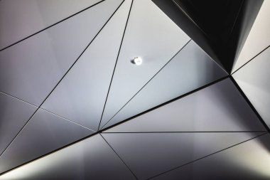 Danimarka, Kopenhag 'da bir binanın modern iç mekanları.