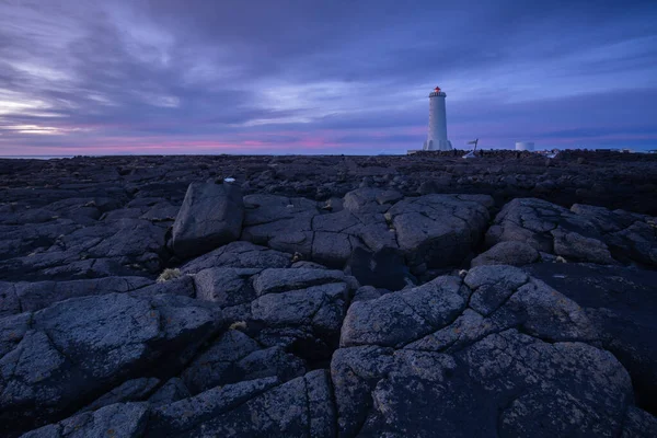 Faro Akranes Islanda Oceano Atlantico Settentrionale — Foto Stock