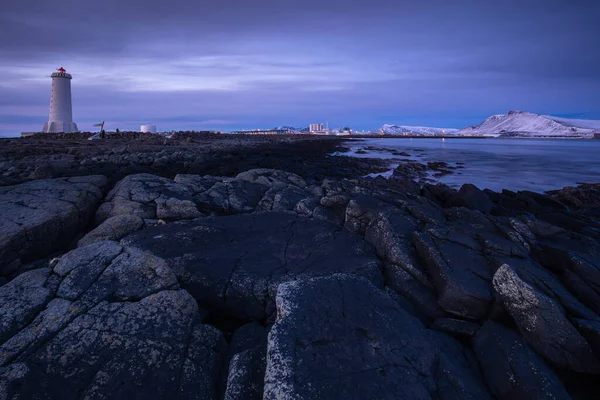 Akranes Lighthouse Islândia Oceano Atlântico Norte — Fotografia de Stock