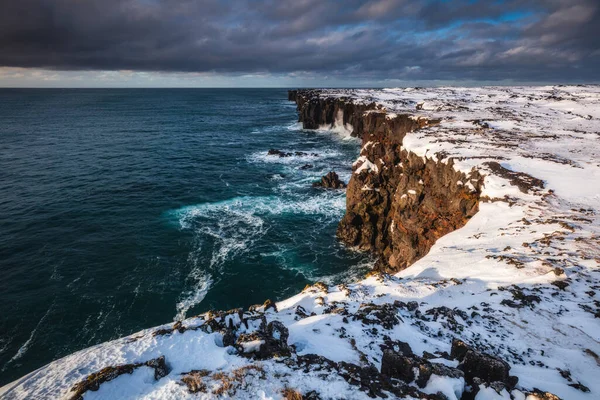 Farol Svortuloft Islândia Oceano Atlântico Norte — Fotografia de Stock