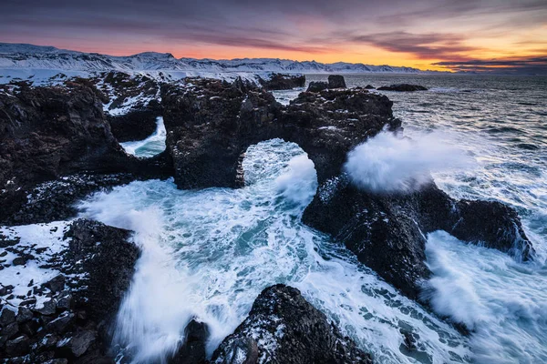 Gatklettur Iceland North Atlantic Ocean — 스톡 사진