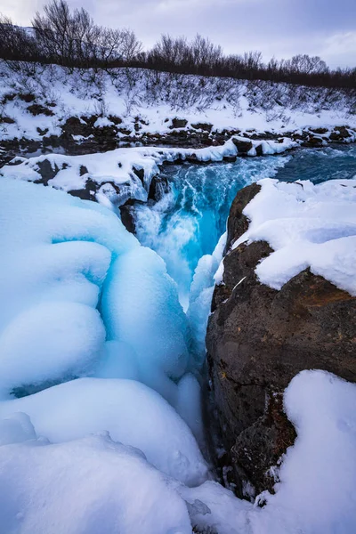 Маленькие Водопады Возле Водопада Бруарфосс Исландия Северный Атлантический Океан — стоковое фото