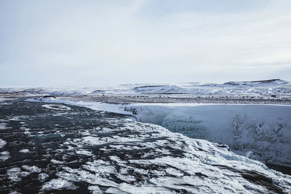 Gullfoss Zlanda Kuzey Atlantik Okyanusu — Stok fotoğraf