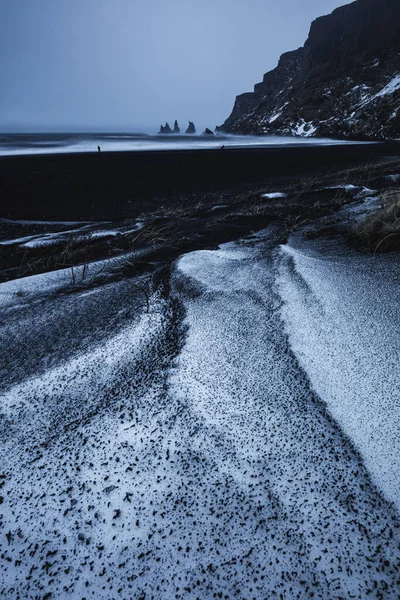 Reynisfjara Black Sand Beach Vik Ισλανδία Βόρειος Ατλαντικός Ωκεανός — Φωτογραφία Αρχείου