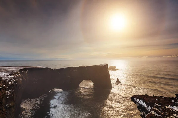 Dyrhlaey Promontory Islândia Oceano Atlântico Norte — Fotografia de Stock