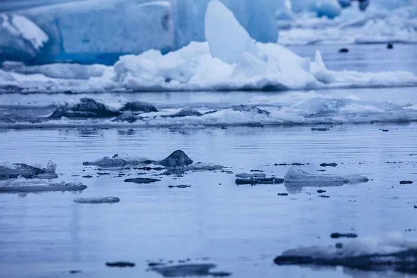 Lagoa Glaciar Jokulsarlon Islândia Oceano Atlântico Norte — Fotografia de Stock