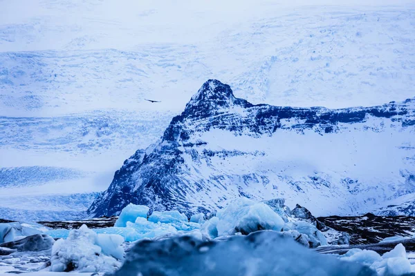 Lagoa Glaciar Jokulsarlon Islândia Oceano Atlântico Norte — Fotografia de Stock