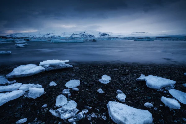 Laguna Ghiacciaio Jokulsarlon Islanda Oceano Atlantico Settentrionale — Foto Stock