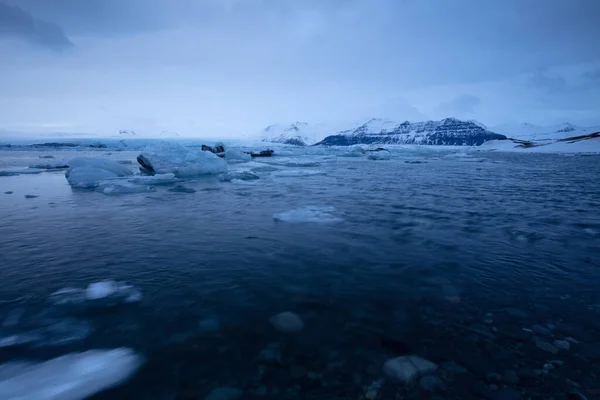 Laguna Ghiacciaio Jokulsarlon Islanda Oceano Atlantico Settentrionale — Foto Stock