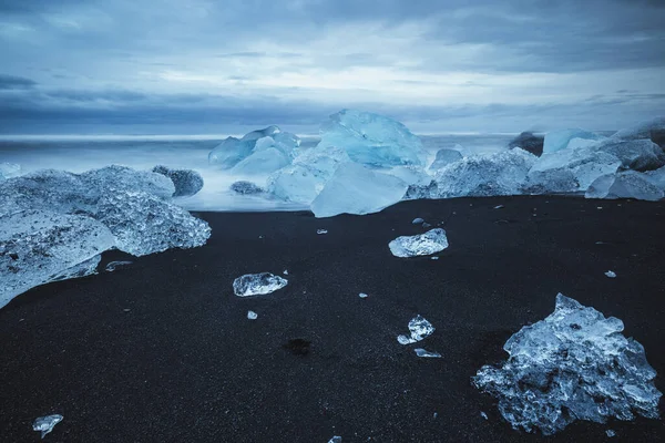 Pantai Berlian Islandia Samudera Atlantik Utara — Stok Foto