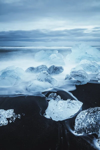 Pantai Berlian Islandia Samudera Atlantik Utara — Stok Foto