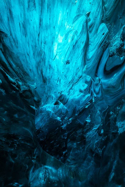 Textura Hielo Azul Las Cuevas Del Glaciar Jokulsarlon Islandia Océano — Foto de Stock