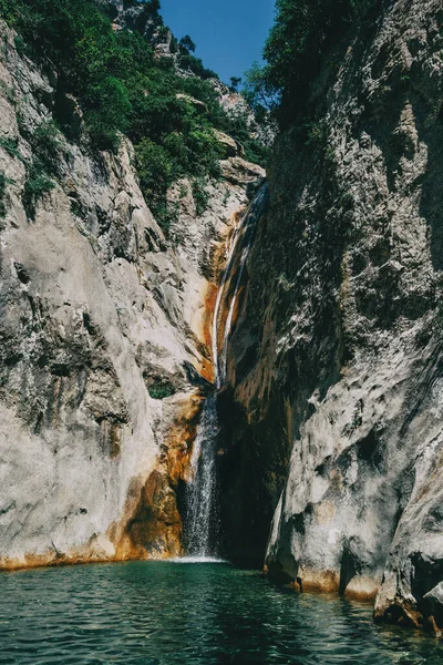 Paysage Cascade Verte Sadernes Catalonie Espagne — Photo