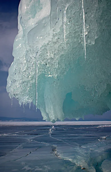 Vesmír makro ledové jezero Bajkal — Stock fotografie