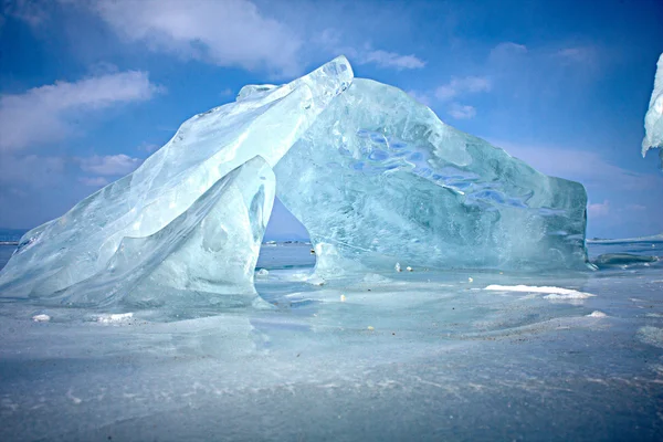 바이칼 호수 얼음 매크로 우주 — 스톡 사진