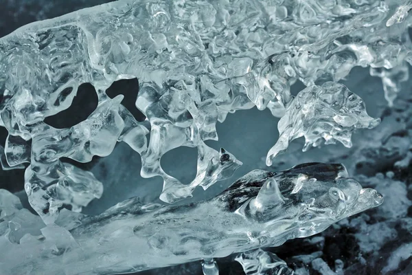 Baykal Gölü buz makro evren — Stok fotoğraf