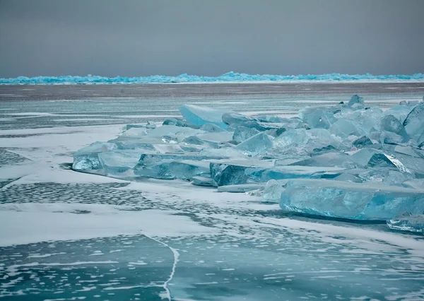 Льодовикового озера Байкал макрос Всесвіту — стокове фото